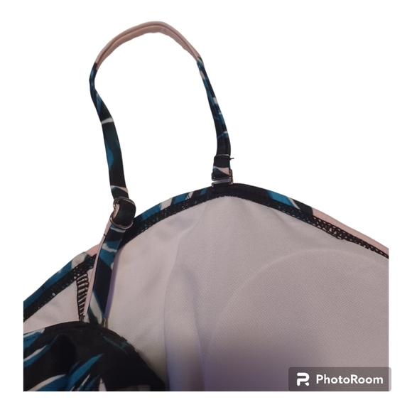 Cupshe Black & White Stripe High Waisted Manokini Swimsuit Size XL - Picture 10 of 13